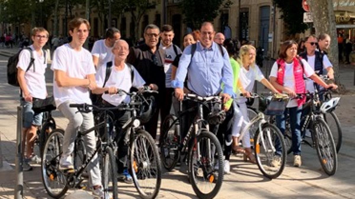 Lancement campagne Aix à vélo